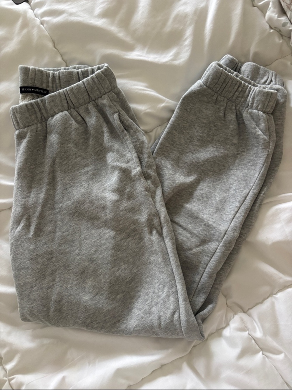 Brandy Melville Light Grey Jogger Sweatpants